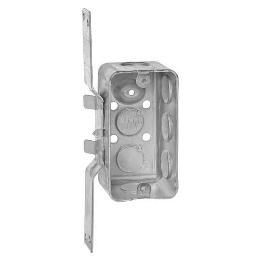 Steel City® 58361-V-1/2 Drawn Style Utility Box, Steel, 13 cu-in Capacity, 1 Gangs, 1 Outlets, 7 Knockouts
