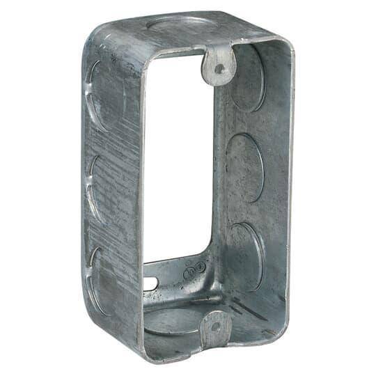 Steel City® 5936112-20R Drawn Construction Utility Box Extension Ring, 1 Gang, 4 in L x 2-1/8 in W x 1-7/8 in D, Steel