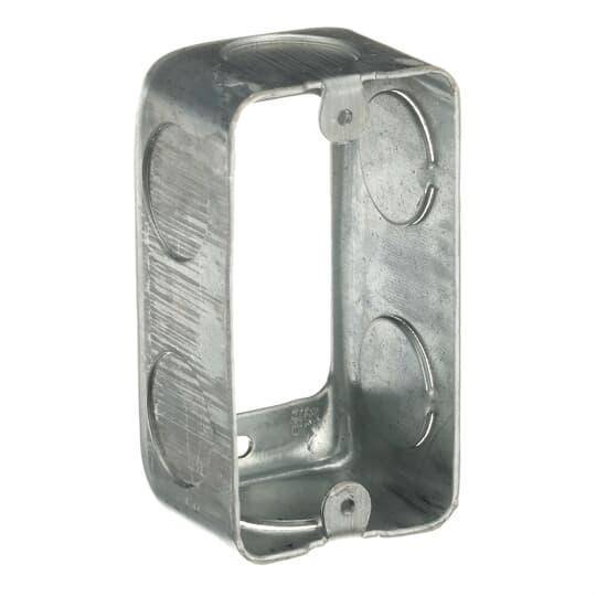Steel City® 59361-3/4 Drawn Style Utility Box Extension Ring, 1 Gangs, 4 in L x 2-1/8 in W x 1-7/8 in D, Steel