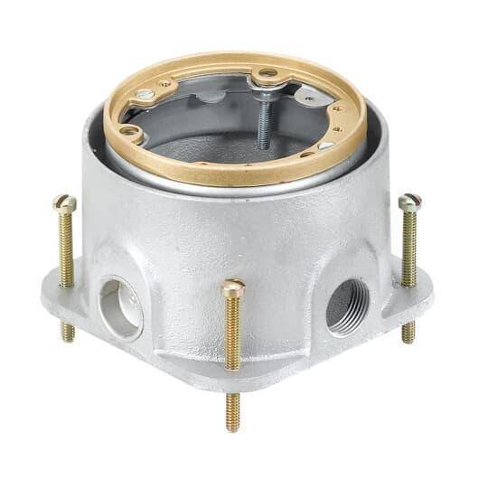 Steel City® 600-1SC Fully Adjustable Flush Service Floor Box, Cast Iron, 64 cu-in Capacity, 1 Gang, 5-1/8 in L x 4-1/4 in W x 4-1/4 in H