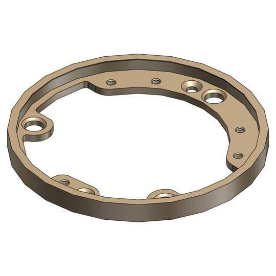 Steel City® 600-4-FL Flush Service Edge Ring, Brass