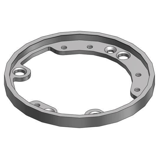 Steel City® 600-4-FL-AL Flush Service Edge Ring, Aluminum