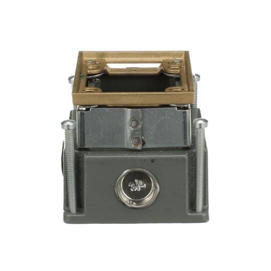Steel City® 641 Fully Adjustable Flush Service Floor Box With Steel Adjustable Frame, Cast Iron, 35 cu-in Capacity, 1 Gangs, 5-1/2 in L x 4 in W x 3-5/8 in D