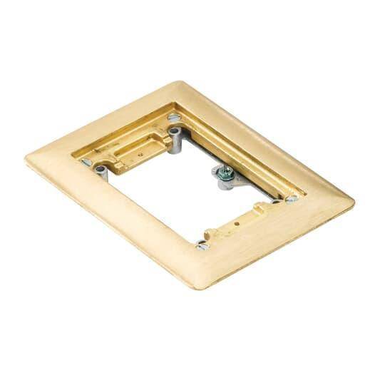 Steel City® 641-P-CACB Flush Service Carpet Activation Kit, For Use With 640 P/740 Series Floor Box, 1-Gang, Brass