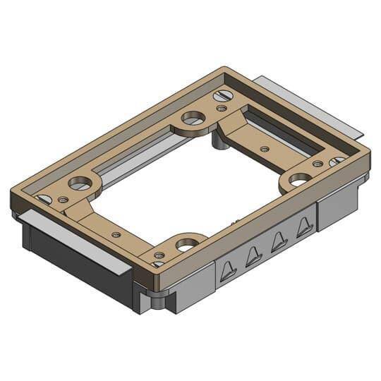 Steel City® 641-P-TACB Flush Service Tile Activation Kit, For Use With 640 P/740 Series Floor Box, 1-Gang, Brass