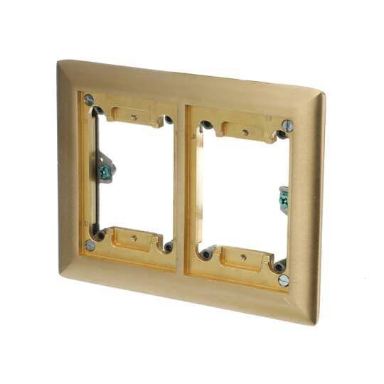 Steel City® 642-P-CACB Flush Service Carpet Activation Kit, For Use With 640 P/740 Series Floor Box, 2-Gang, Brass
