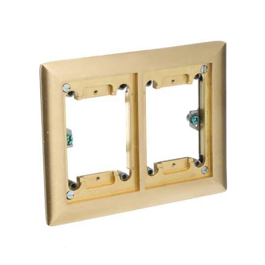 Steel City® 642-P-CACB Flush Service Carpet Activation Kit, For Use With 640 P/740 Series Floor Box, 2-Gang, Brass