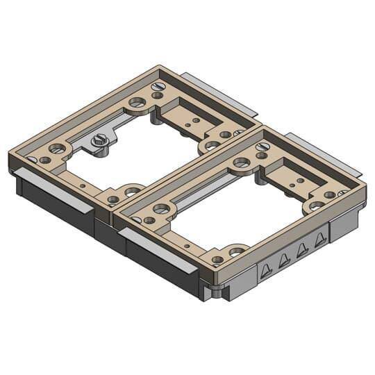 Steel City® 642-P-TAC-BGE Flush Service Non-Metallic Tile Activation Kit, For Use With 640 P/740 Series Floor Box, 2-Gang, Beige