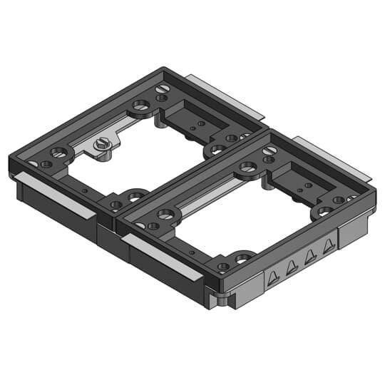 Steel City® 642-P-TAC-BLK Flush Service Non-Metallic Tile Activation Kit, For Use With 640 P/740 Series Floor Box, 2-Gang, Black