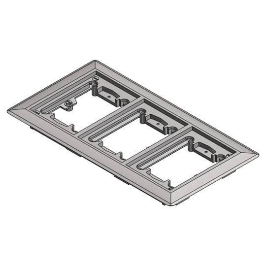 Steel City® 643-P-CACA Flush Service Carpet Activation Kit, For Use With 640 P/740 Series Floor Box, 3-Gang, Aluminum