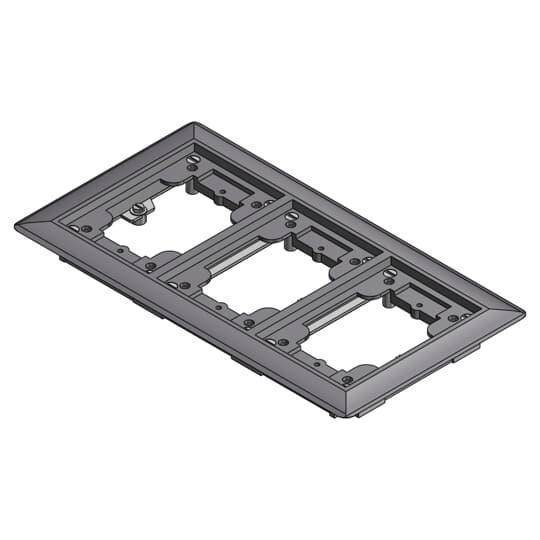 Steel City® 643-P-CAC-GRY Flush Service Non-Metallic Carpet Activation Kit, For Use With 640 P/740 Series Floor Box, 3-Gang, Gray