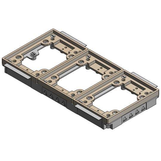 Steel City® 643-P-TAC-BGE Flush Service Non-Metallic Tile Activation, For Use With 640 P and 740 Series Floor Box, 3 Gang, Beige