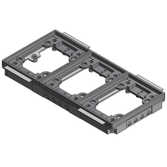 Steel City® 643-P-TAC-GRY Flush Service Non-Metallic Tile Activation Kit, For Use With 640 P/740 Series Floor Box, 3-Gang, Gray