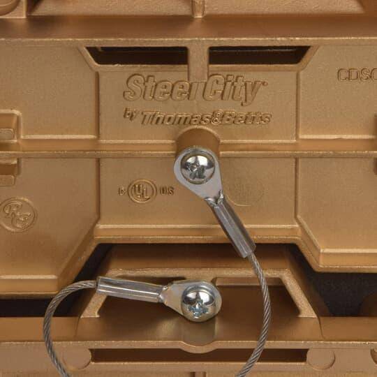 Steel City® 664-CST-M-BRS Concealed Service Top, 8-3/8 in L x 5-1/2 in W x 0.845 in D, Brass
