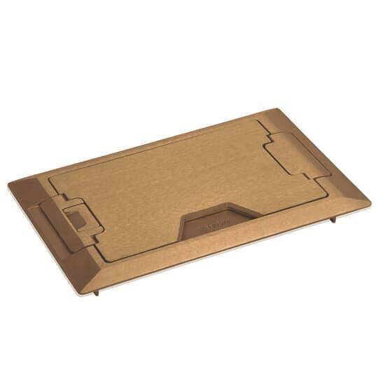 Steel City® 664-CST-M-BRS Concealed Service Top, 8-3/8 in L x 5-1/2 in W x 0.845 in D, Brass