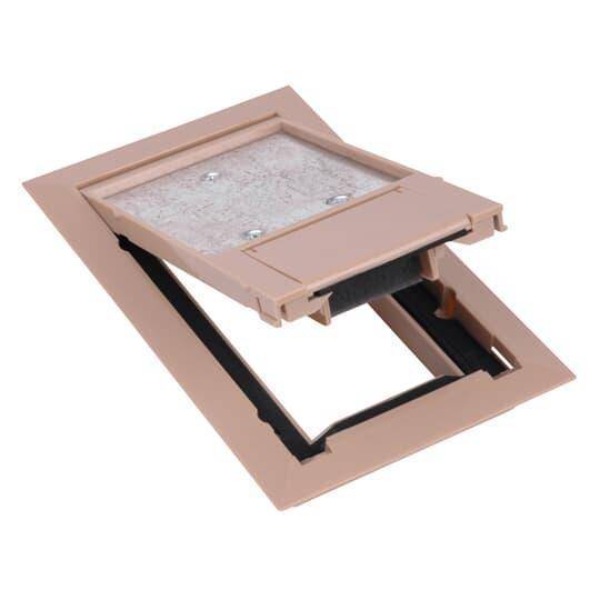 Steel City® 664-CST-SW-BGE Non-Metallic Floor Box Cover, 8-1/8 in L x 5-1/8 in W, Polycarbonate
