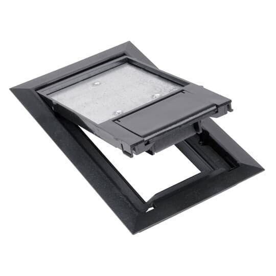 Steel City® 664-CST-SW-BLK Non-Metallic Floor Box Cover, 8-1/8 in L x 5-1/8 in W, Polycarbonate