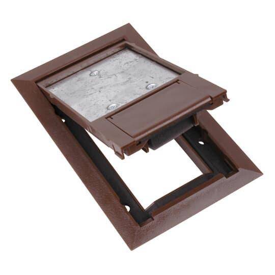 Steel City® 664-CST-SW-BRN Non-Metallic Floor Box Cover, 8-1/8 in L x 5-1/8 in W, Polycarbonate
