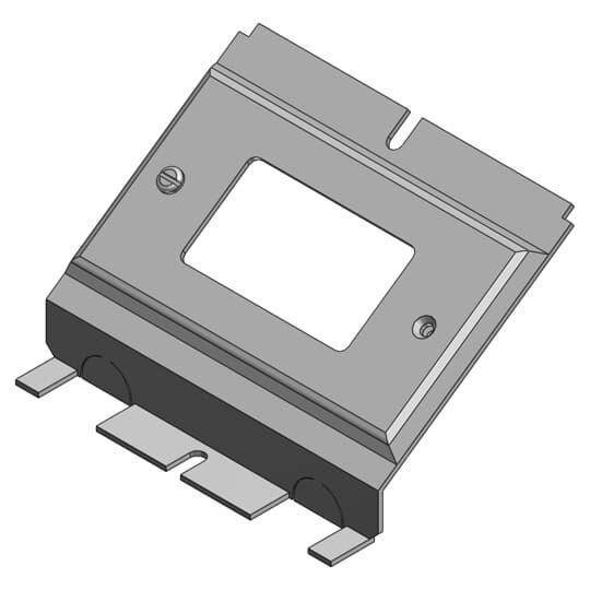 Steel City® 664-GP Recessed Service Device Plate, For Use With 664 SC/664 CI Floor Box, 3/4 in, 1 in Conduit Hub, 90 cu-in Capacity, Steel