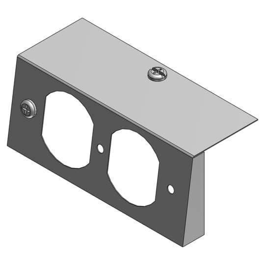Steel City® 664-S-RP Recessed Service Device Plate, For Use With 664 S Floor Box, 3/4 in, 1-1/4 in Knockout, 70 cu-in Capacity, Steel