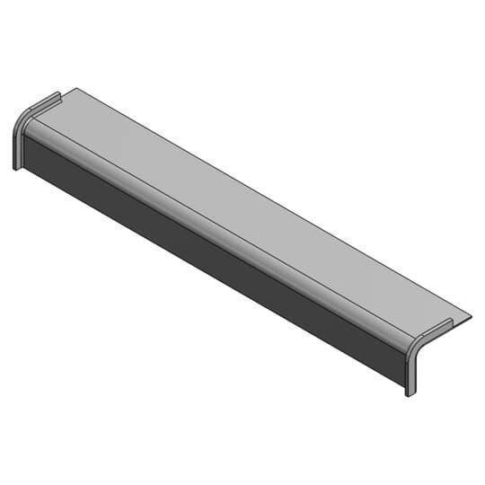 Steel City® 664-S-WT Recessed Service Wire Tunnel, 70 cu-in Capacity, For Use With 664 S Floor Box, Steel