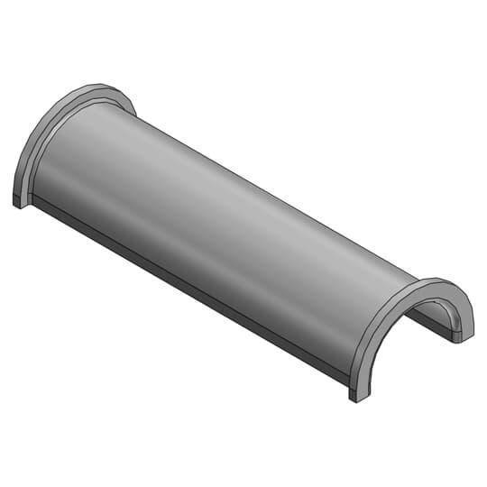 Steel City® 664-WT Recessed Service Wire Tunnel, For Use With 664 and 664-CI Floor Box, 90 cu-in Capacity, Steel