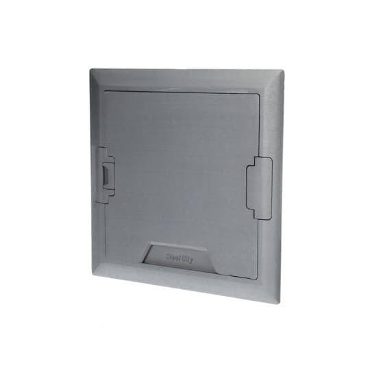 Steel City® 665-CST-M-ALM Concealed Service Top, 9.32 in L x 9.336 in W x 0.813 in D, Aluminum