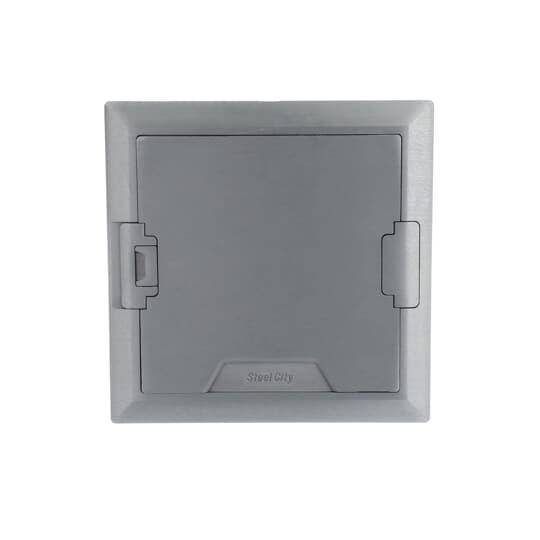 Steel City® 665-CST-M-ALM Concealed Service Top, 9.32 in L x 9.336 in W x 0.813 in D, Aluminum
