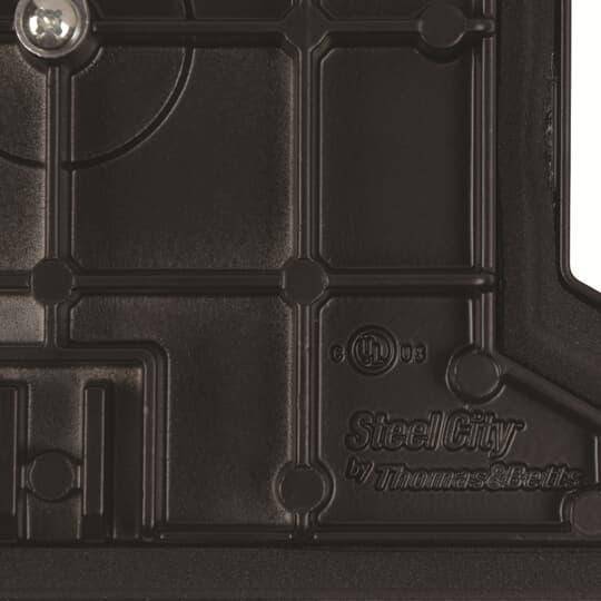 Steel City® 665-CST-M-BLK Concealed Service Top, 9.32 in L x 9.336 in W x 0.813 in D, Aluminum