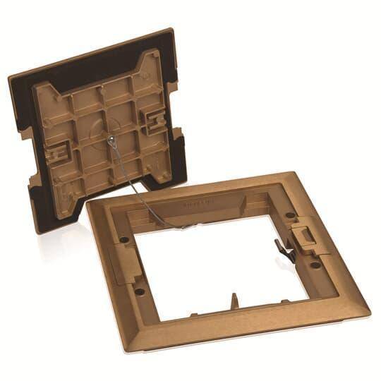 Steel City® 665-CST-M-BRS Concealed Service Top, 9.32 in L x 9.336 in W x 0.813 in D, Brass