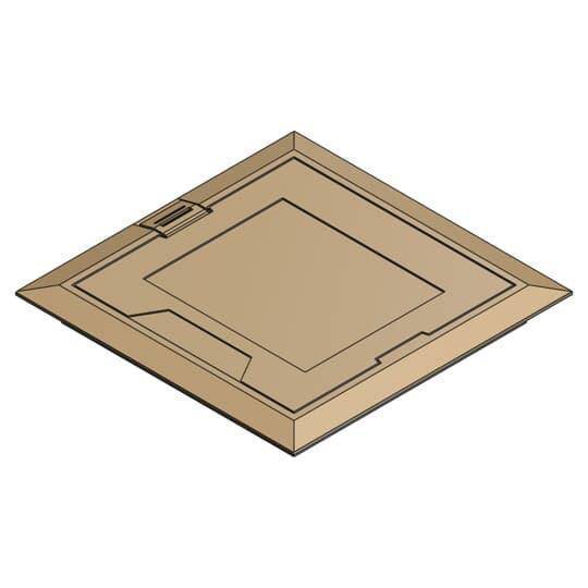 Steel City® 665-CST-SW-BGE Non-Metallic Floor Box Cover With 5/32 in Steel Plate, 9 in L x 9 in W, Polycarbonate