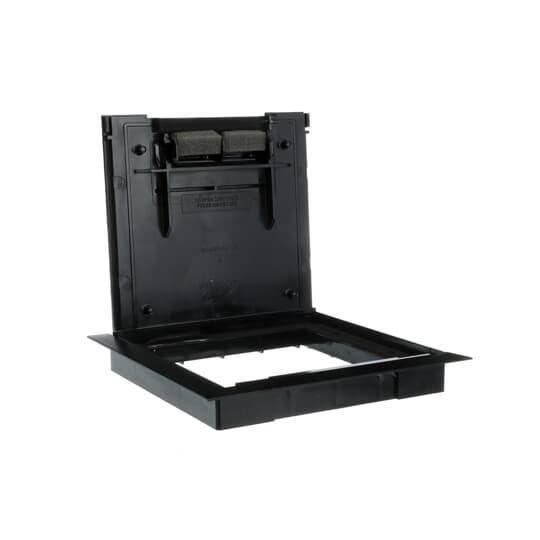 Steel City® 665-CST-SW-BLK Non-Metallic Floor Box Cover With 5/32 in Steel Plate, 9 in L x 9 in W, Polycarbonate