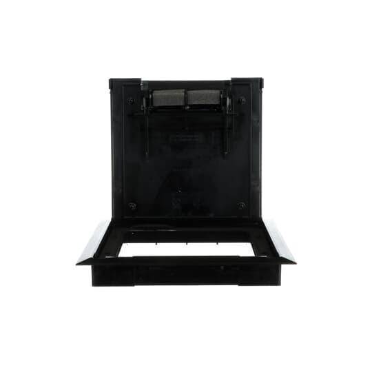 Steel City® 665-CST-SW-BLK Non-Metallic Floor Box Cover With 5/32 in Steel Plate, 9 in L x 9 in W, Polycarbonate