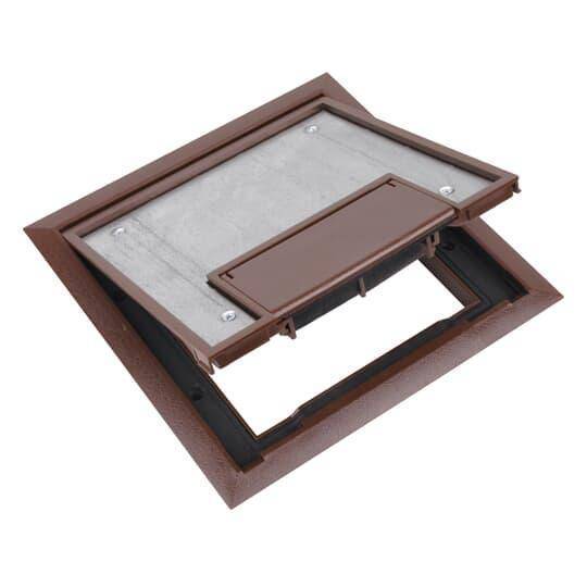 Steel City® 665-CST-SW-BRN Non-Metallic Floor Box Cover With 5/32 in Steel Plate, 9 in L x 9 in W, Polycarbonate