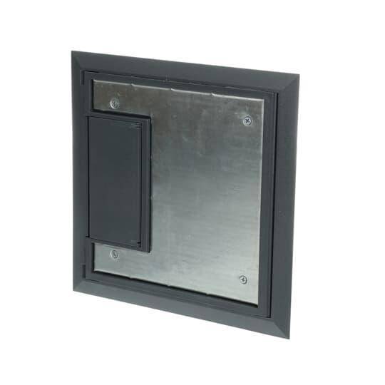 Steel City® 665-CST-SW-GRY Non-Metallic Floor Box Cover With 5/32 in Steel Plate, 9 in L x 9 in W, Polycarbonate