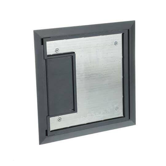 Steel City® 665-CST-SW-GRY Non-Metallic Floor Box Cover With 5/32 in Steel Plate, 9 in L x 9 in W, Polycarbonate