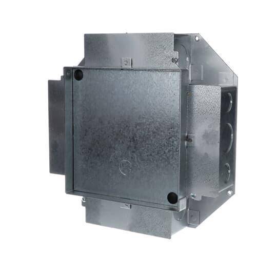 Steel City® 665-SC Recessed Service Floor Box With Knockout, Stamped Steel, 126 cu-in Capacity, 4 Gangs, 4 Outlets, 28 Knockouts, 12-1/8 in L x 12-1/8 in W x 3-1/2 in H