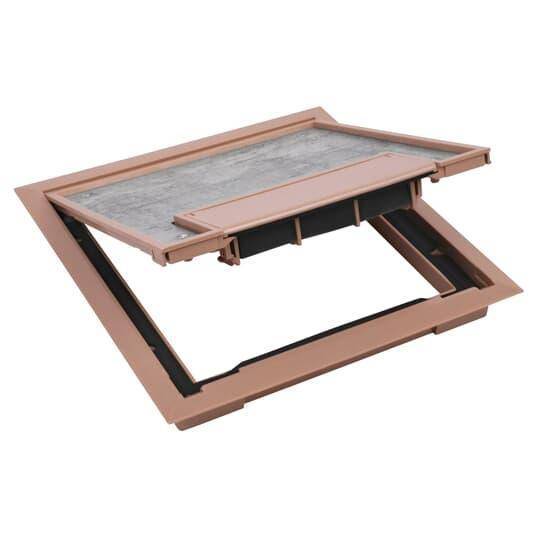 Steel City® 667-CST-SW-BGE Non-Metallic Floor Box Cover and Flange, 10.63 in L x 10.63 in W