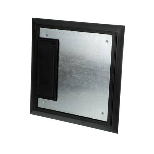 Steel City® 667-CST-SW-BLK Non-Metallic Floor Box Cover and Flange, 10.63 in L x 10.63 in W