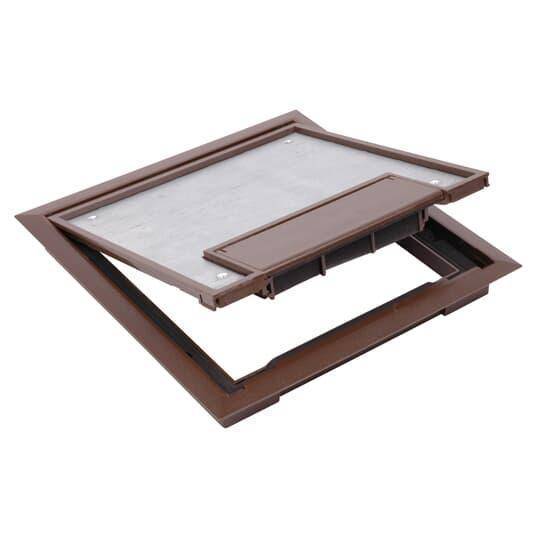 Steel City® 667-CST-SW-BRN Non-Metallic Floor Box Cover and Flange, 10.63 in L x 10.63 in W