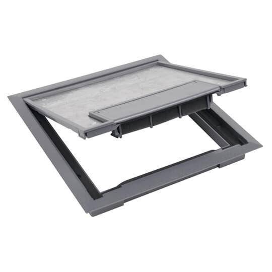 Steel City® 667-CST-SW-GRY Non-Metallic Floor Box Cover and Flange, 10.63 in L x 10.63 in W