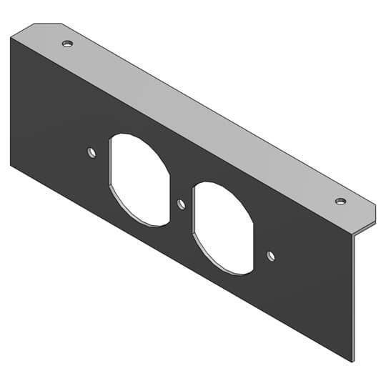 Steel City® 668S-1RP Recessed Service Device Plate, For Use With 668 S Ultra Shallow Recessed Floor Box, 1-Gang, 3/4 in Knockout, Steel