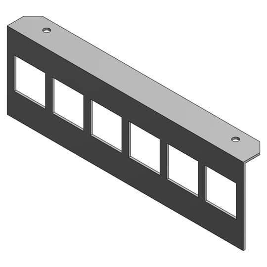 Steel City® 668S-6PAN Recessed Service Data Plate, Steel