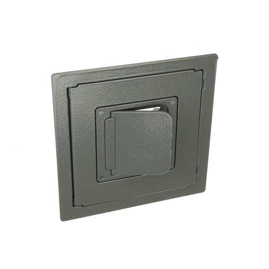 Steel City® 668-CST-ALM Floor Box Cover, 11.63 in L x 11.63 in W, Zinc Alloy