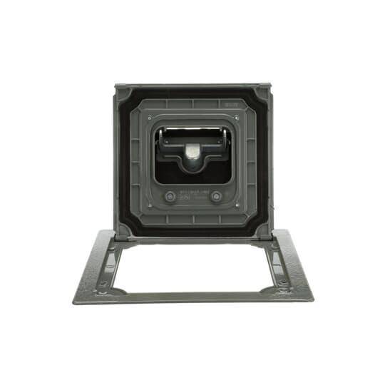Steel City® 668-CST-ALM Floor Box Cover, 11.63 in L x 11.63 in W, Zinc Alloy
