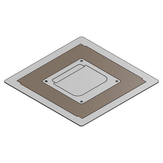 Steel City® 668-CST-BRN Floor Box Cover, 11.63 in L x 11.63 in W, Die Cast Zinc
