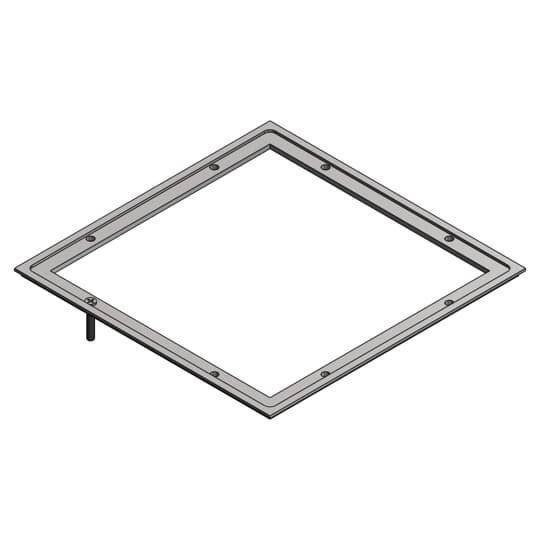 Steel City® 668-TRIM-ALM Recessed Service Trim Ring, For Use With 668 S Ultra Shallow Recessed Floor Box, Steel
