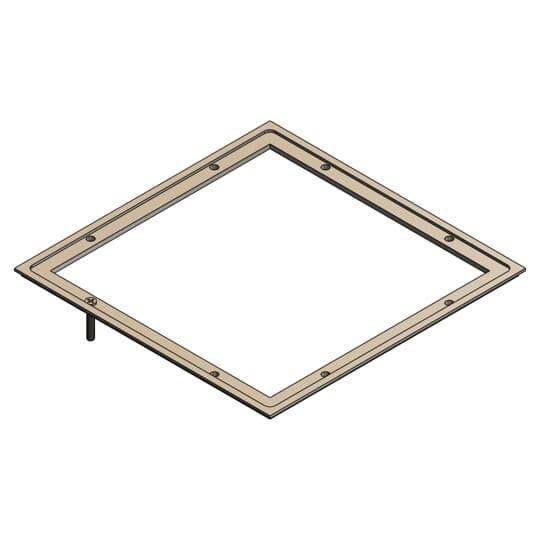 Steel City® 668-TRIM-BGE Recessed Service Trim Ring, 13-1/4 in L x 15-1/4 in W x 2-1/2 in D, Die Cast Zinc