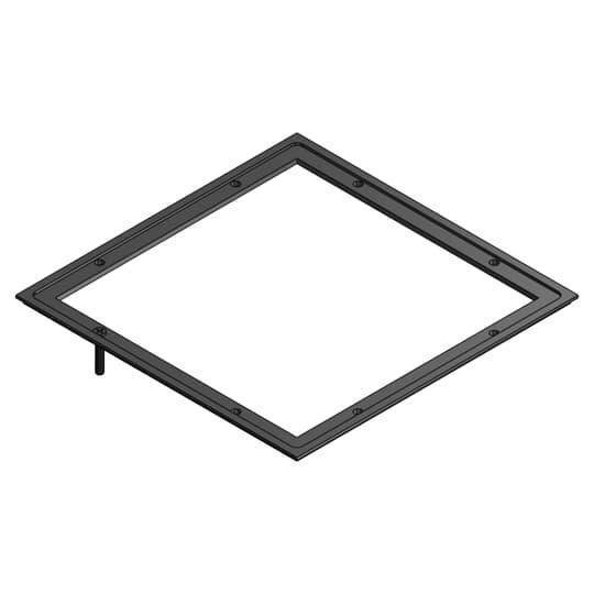 Steel City® 668-TRIM-BLK Recessed Service Trim Ring, For Use With 668 S Ultra Shallow Recessed Floor Box, Die Cast Zinc/Steel, Black