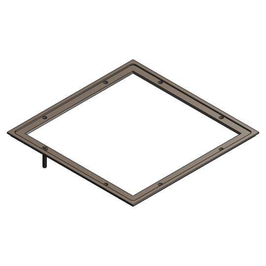 Steel City® 668-TRIM-BRN Recessed Service Trim Ring, 13-1/4 in L x 15-1/4 in W x 2-1/2 in D, Die Cast Zinc